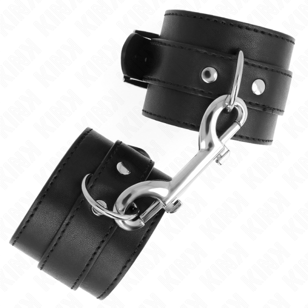 KINK - RETENÃÃES DE PULSO - LINHA DE REBITE ÃNICA E FIVELA GRANDE PRETA AJUSTÃVEL 17-28 CM X 5 CM - Image 2