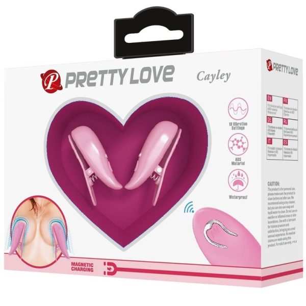 PRETTY LOVE - CAILEY NIPPLE CLAMPS 10 VIBRAÃÃES CONTROLE REMOTO ROSA - Image 8