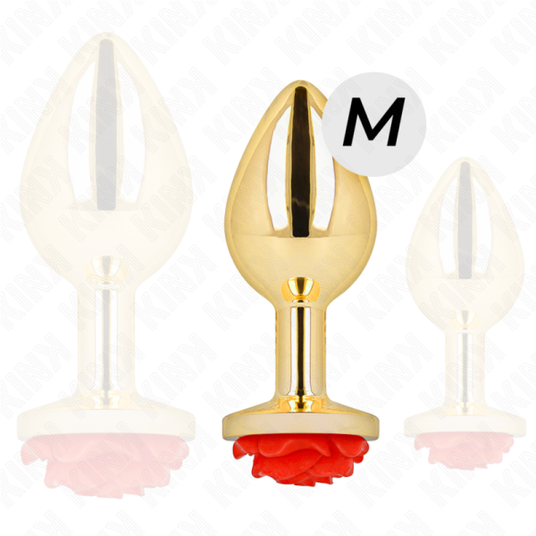 KINK - PLUG ANAL OURO ROSA VERMELHO TAMANHO M - Image 2