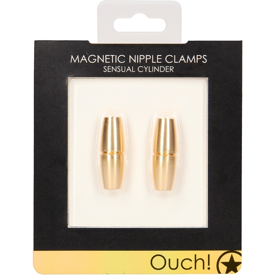 PINZAS MAGNÉTICAS PARA PEZONES - CILINDRO SENSUAL - ORO - Image 2