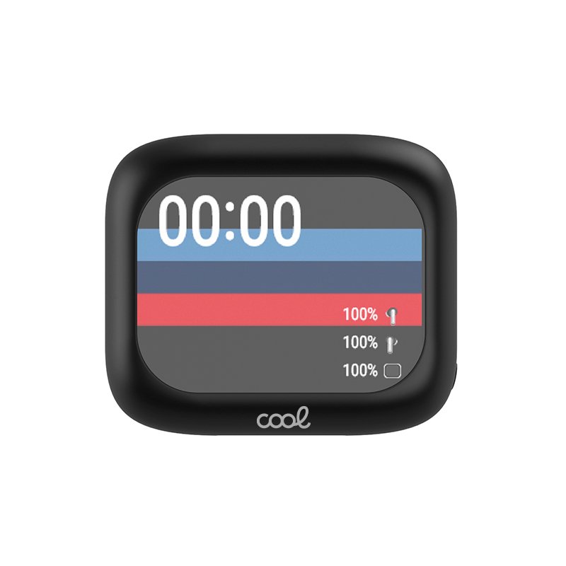 Auriculares Stereo Bluetooth Earbuds Lcd COOL Ambient Negro - Image 12