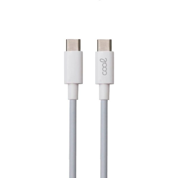 Cable USB Compatible COOL Universal TIPO-C a TIPO-C (3 metro) Blanco 3 Amp - Image 3