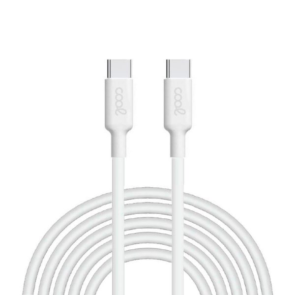Cable USB Compatible COOL Universal TIPO-C a TIPO-C (3 metro) Blanco 3 Amp