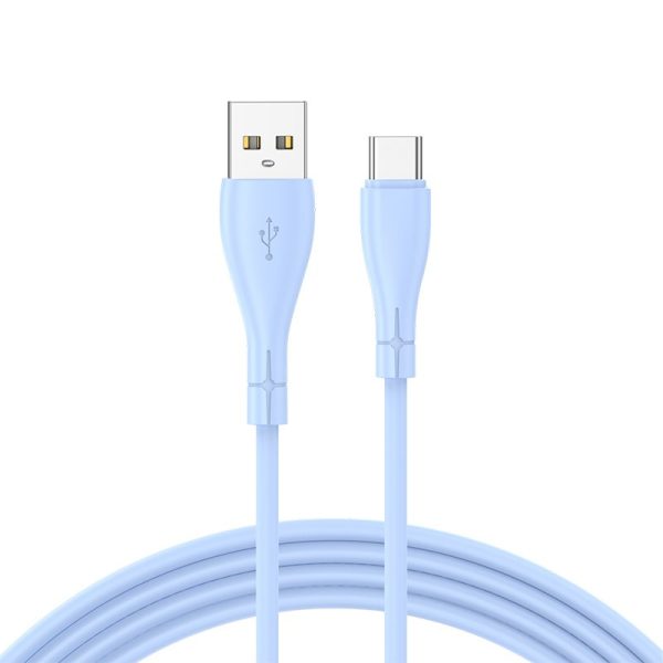 Cable USB COOL Silicona Universal Tipo C (1 metro) Celeste - Image 2