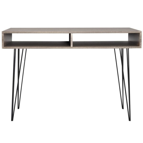 Mesa com 2 compartimentos, cinzento - Image 2