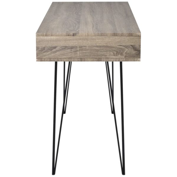 Mesa com 2 compartimentos, cinzento - Image 3
