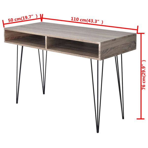 Mesa com 2 compartimentos, cinzento - Image 4