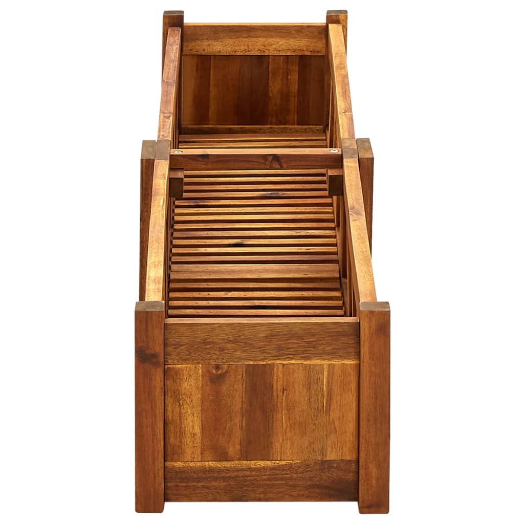 Canteiro elevado de jardim 150x30x25 cm madeira de acácia - Image 3