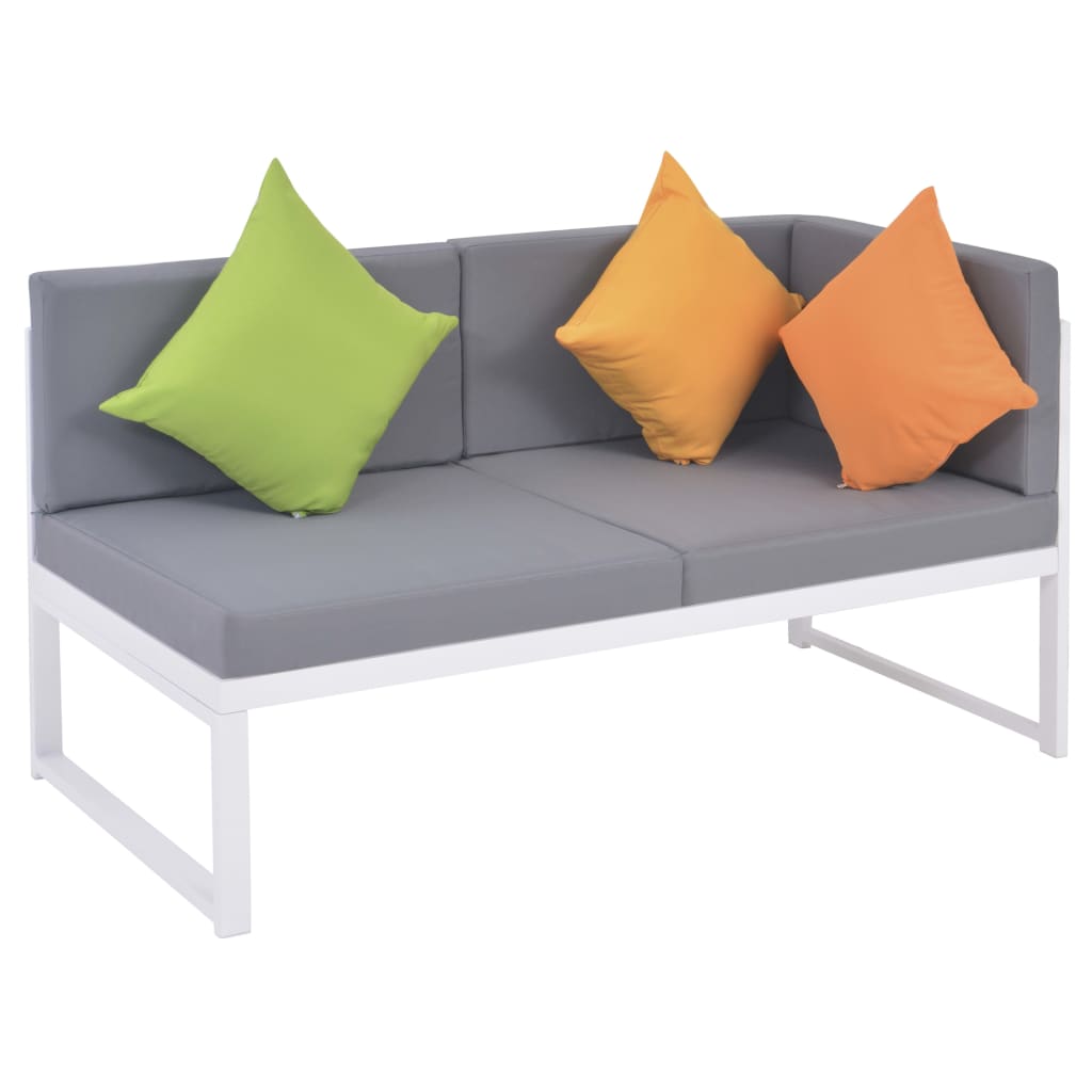 4 pcs conjunto lounge p/ jardim com almofadas alumínio e WPC - Image 6