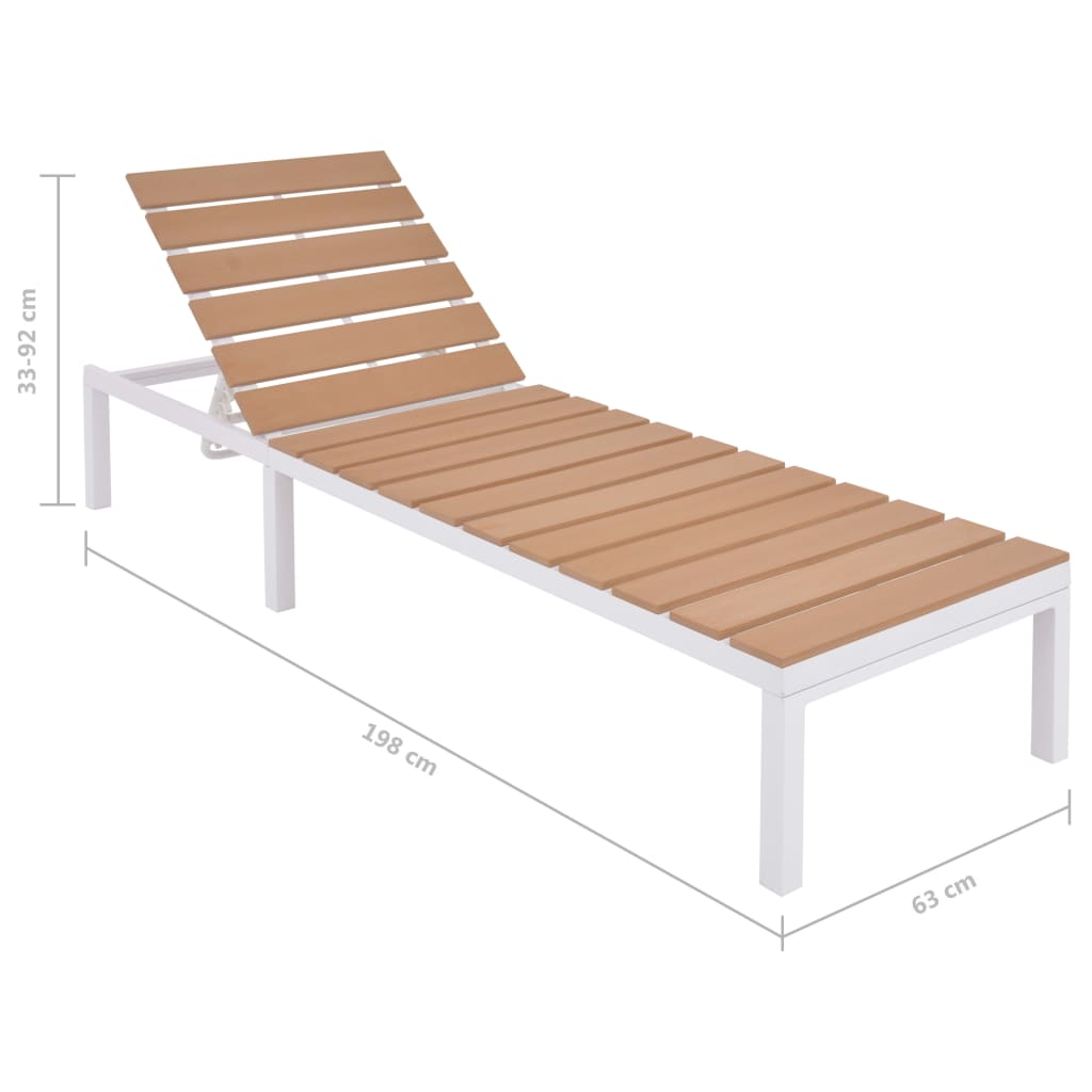 5 pcs conjunto lounge p/ jardim com almofadas alumínio e WPC - Image 10