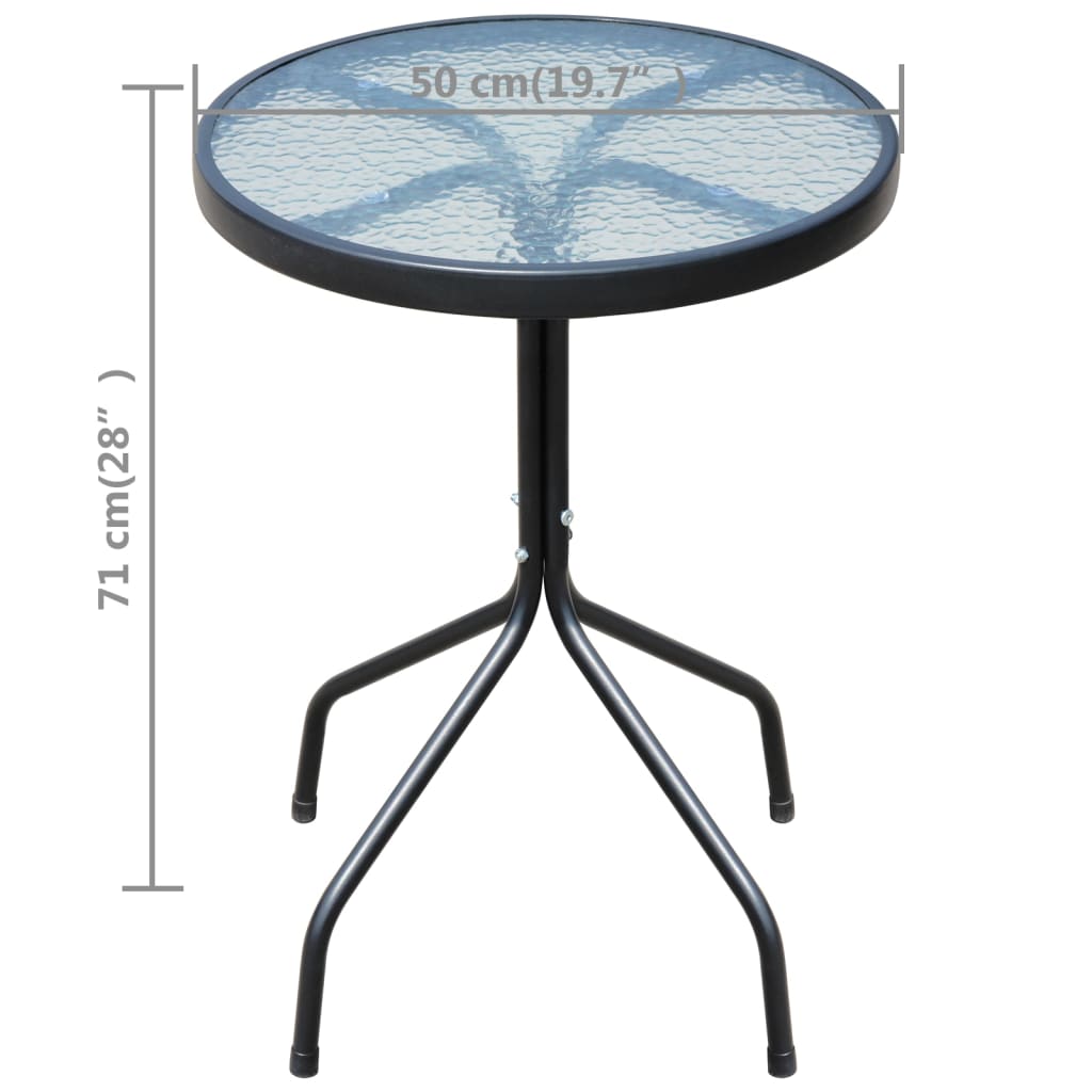 Conjunto bistrô aço + textilene 50x71 cm preto - Image 10