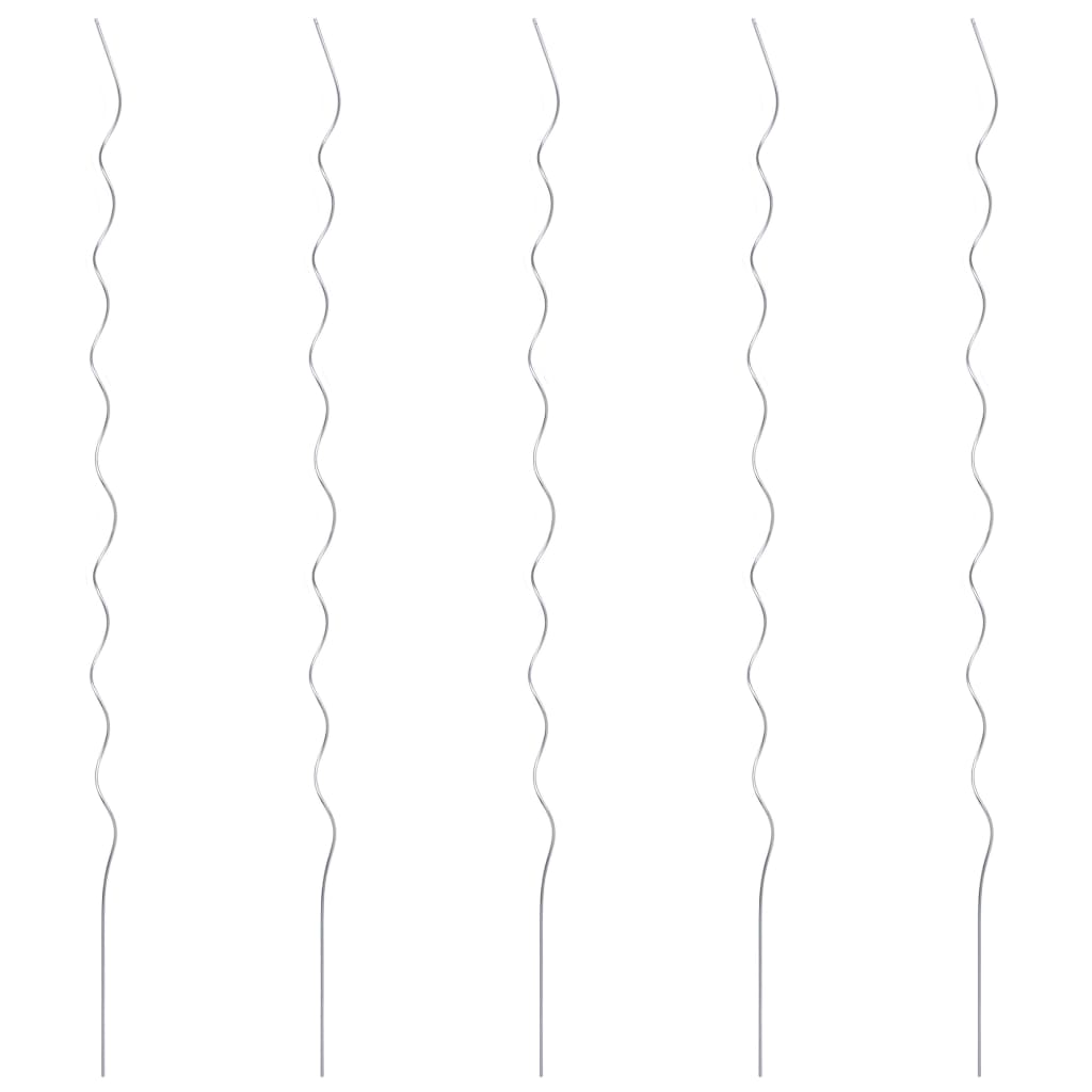 Suportes para plantas em espiral 5 pcs 170 cm aço galvanizado