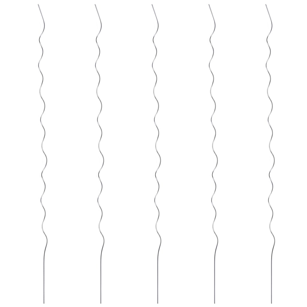 Suportes para plantas em espiral 5 pcs 110 cm aço galvanizado