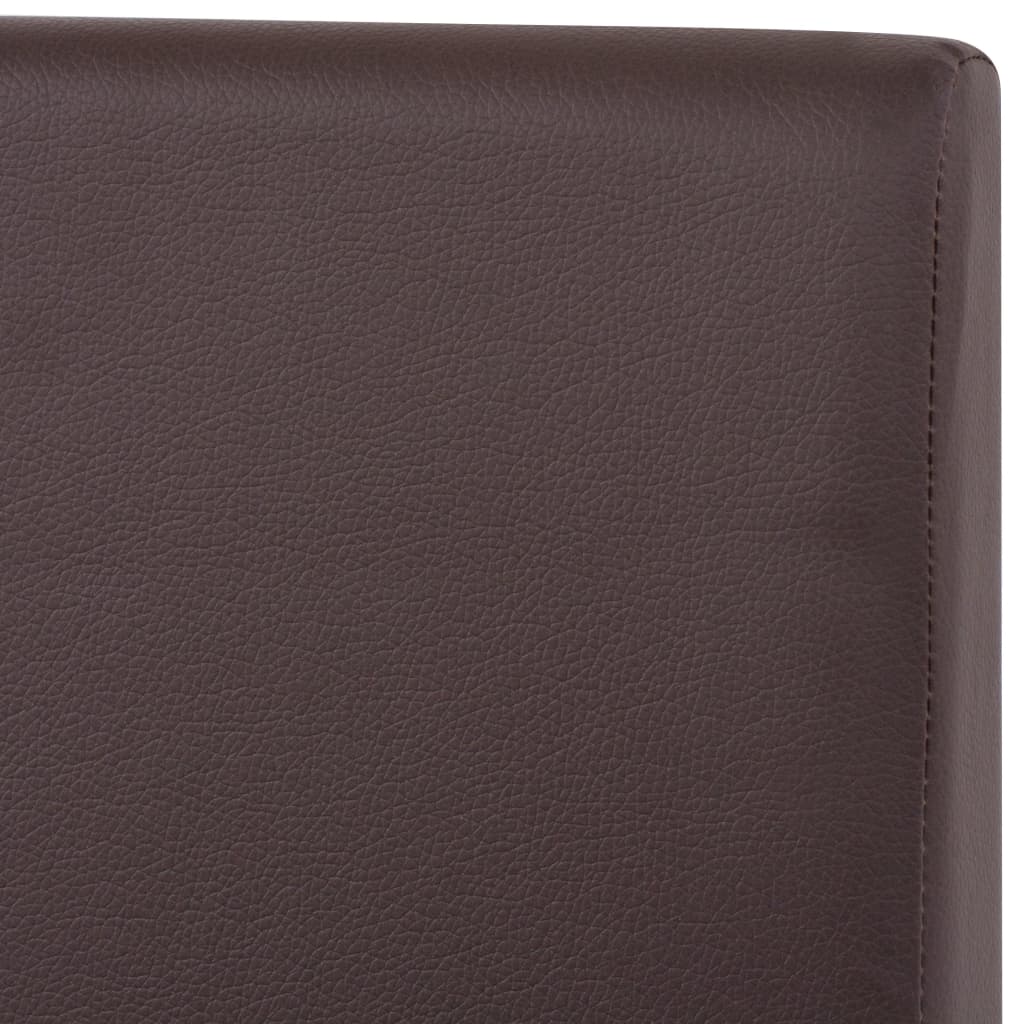 Mesa e cadeiras de jantar 7 pcs couro artif. carvalho castanho - Image 9