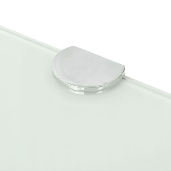 Prateleira canto, suportes cromados, vidro branco 25x25cm - Image 4