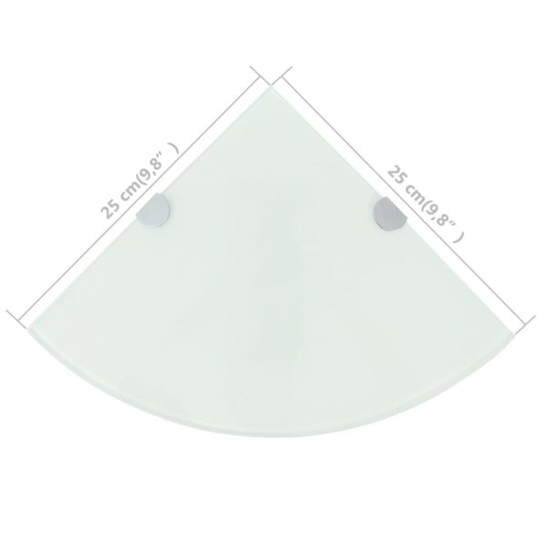 Prateleira canto, suportes cromados, vidro branco 25x25cm - Image 6