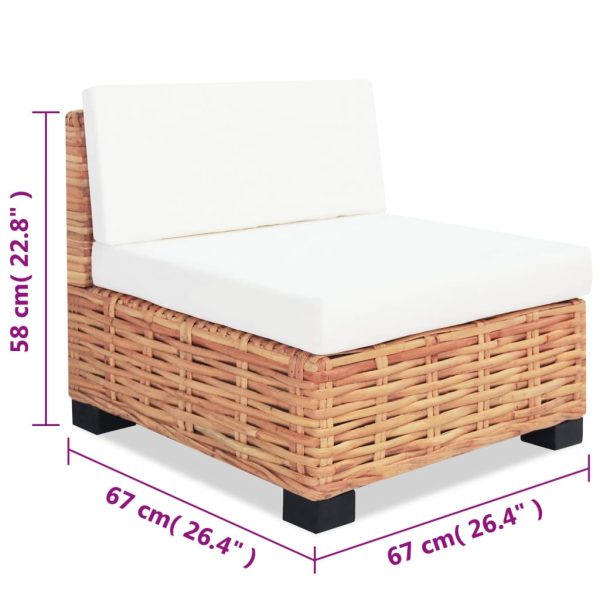 Conjunto de sofás 18 pcs vime genuíno - Image 11