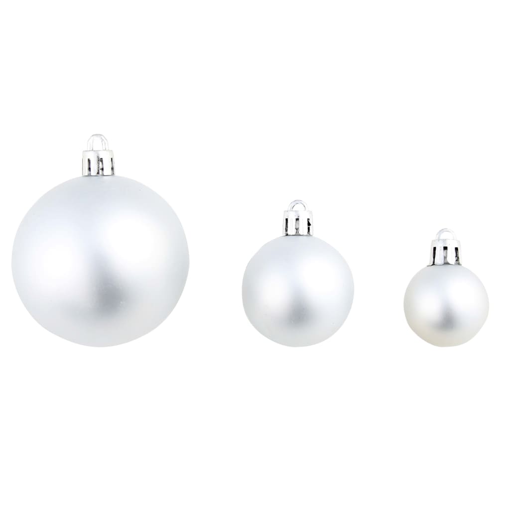 Conjunto de bolas de natal 100 pcs 3/4/6 cm prateado - Image 8
