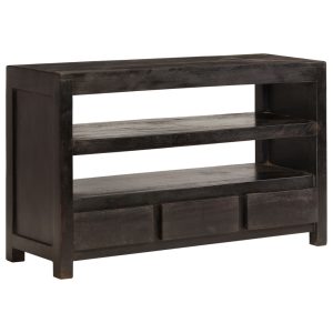 Móvel TV madeira de acácia maciça 90x30x55 cm castanho escuro