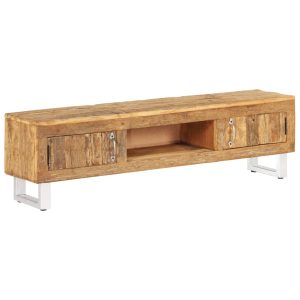 Suporte para TV madeira reciclada maciça 140x30x40 cm