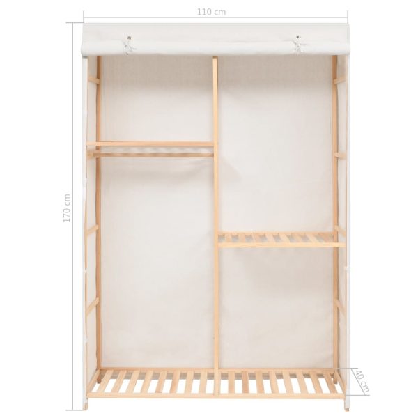 Roupeiro/guarda-roupa 3 prateleiras 110x40x170 cm - Image 7