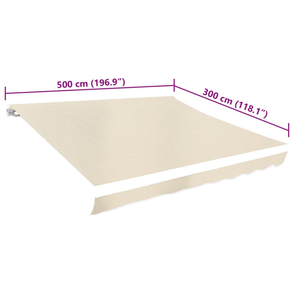 Lona para toldo creme 500x300 cm - Image 5