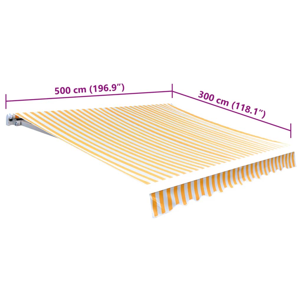 Lona para toldo laranja e branco 500x300 cm - Image 5