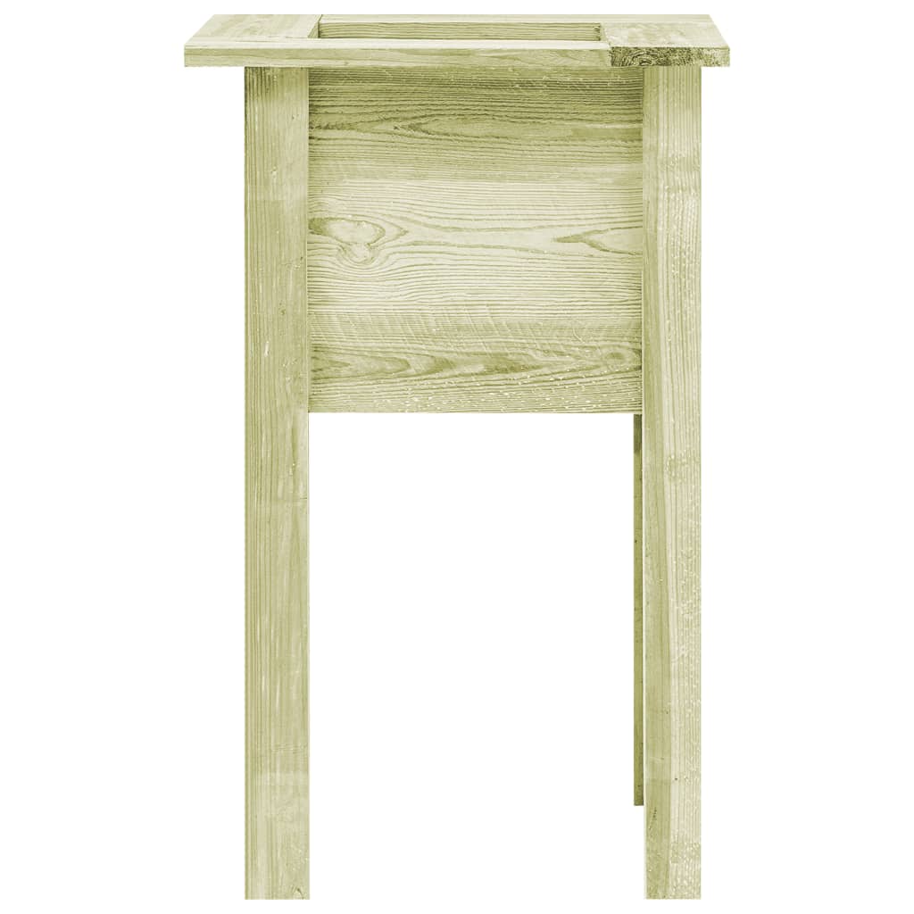 Vaso de jardim c/ pés 50x50x80 cm madeira serrada impregnada - Image 2