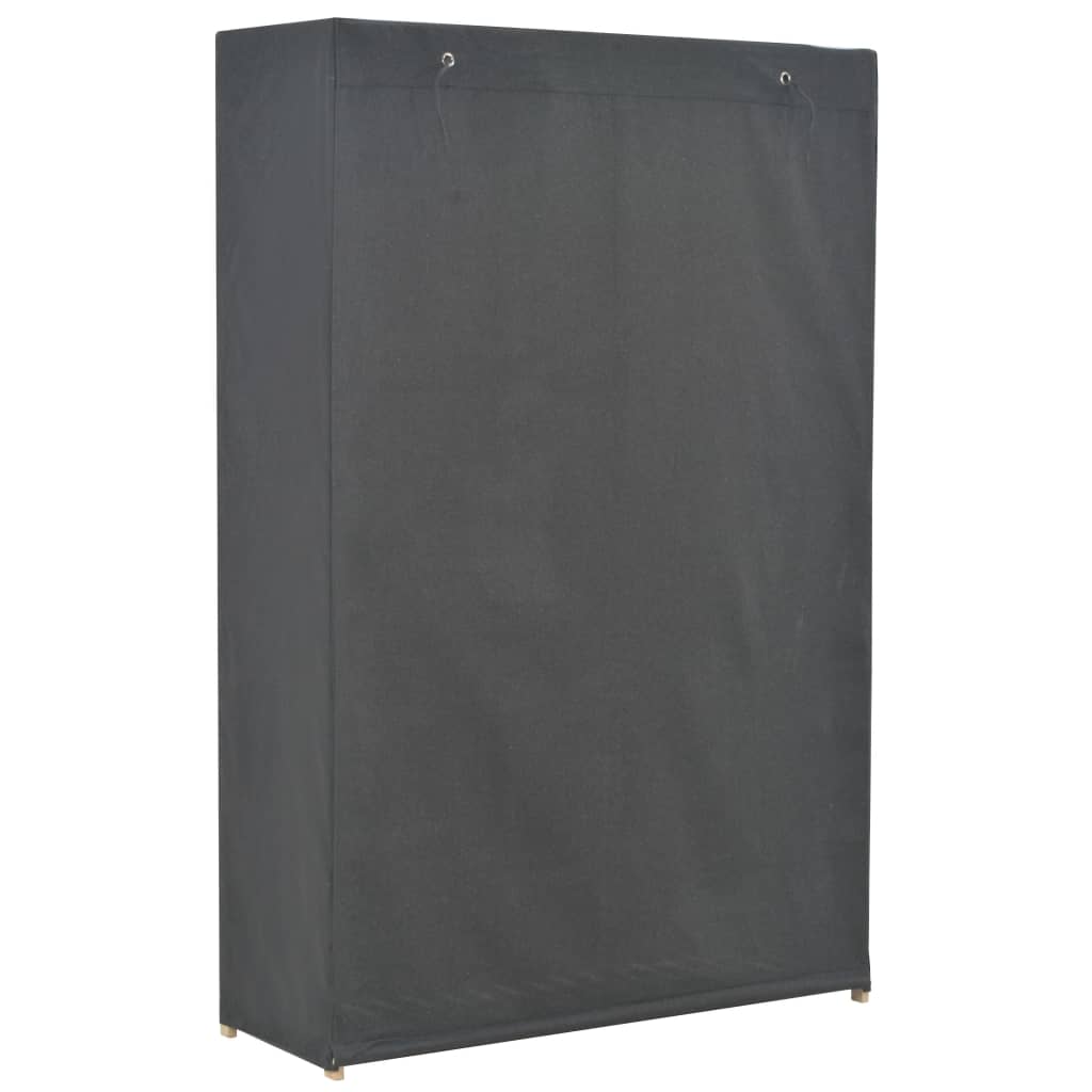 Roupeiro com 3 prateleiras 110x40x170 cm tecido cinzento - Image 3