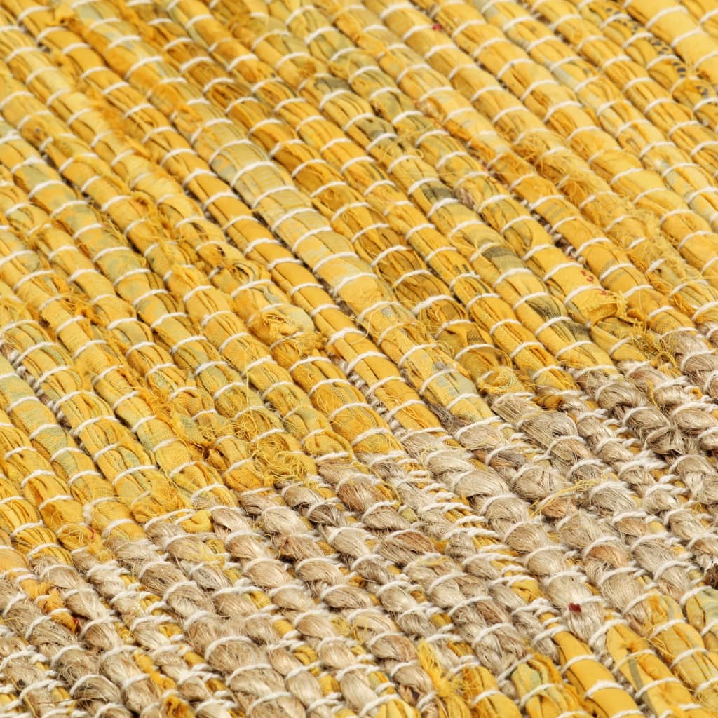 Tapete artesanal em juta amarelo 160x230 cm - Image 5