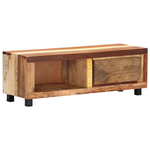 Móvel de TV 100x30x33 cm madeira recuperada maciça