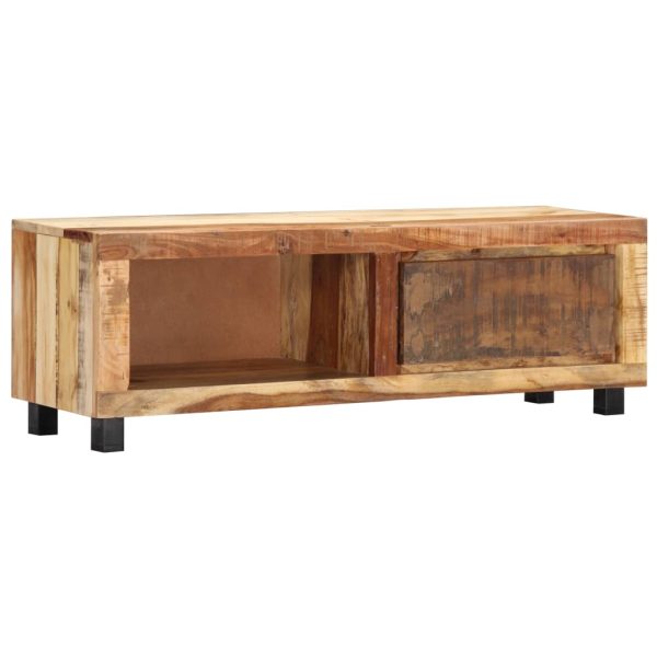 Móvel de TV 100x30x33 cm madeira recuperada maciça - Image 10