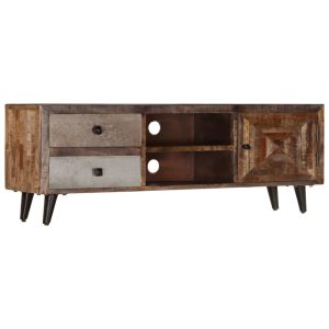 Móvel de TV 118x30x40 cm madeira de mangueira maciça