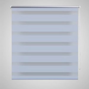 Estore de rolo 60 x 120 cm, linhas de zebra / Branco