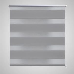 Estore de rolo 60 x 120 cm, linhas de zebra / Cinza