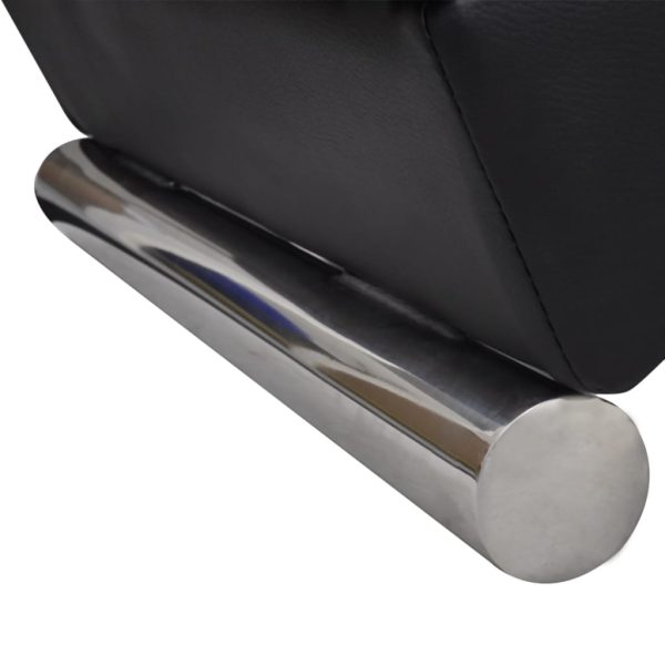 Chaise longue couro artificial preto - Image 2