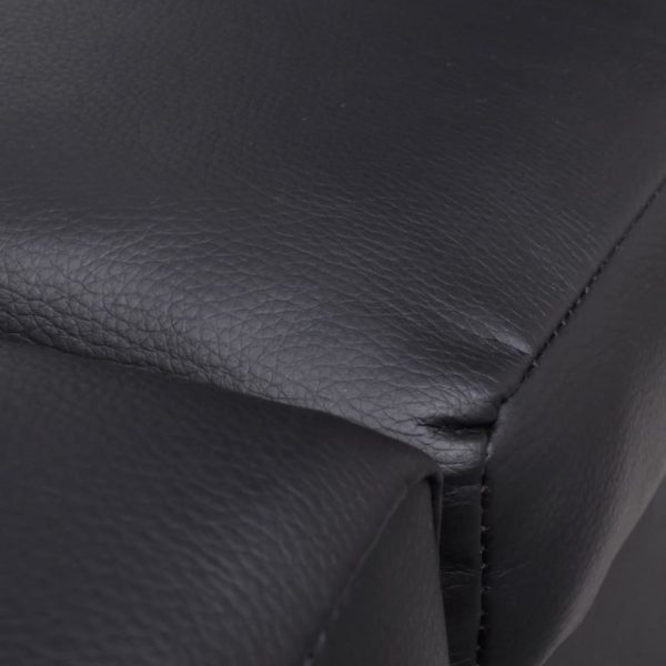 Chaise longue couro artificial preto - Image 3