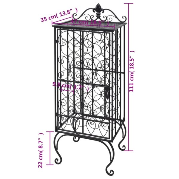 Garrafeira, suporte de metal para 28 garrafas de vinho - Image 7