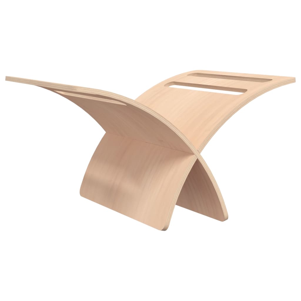 Porta-revistas de suporte no chão madeira cor natural - Image 6