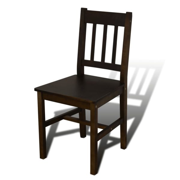 Conjunto Mesa com 4 Cadeiras / Madeira - Marrom - Image 2