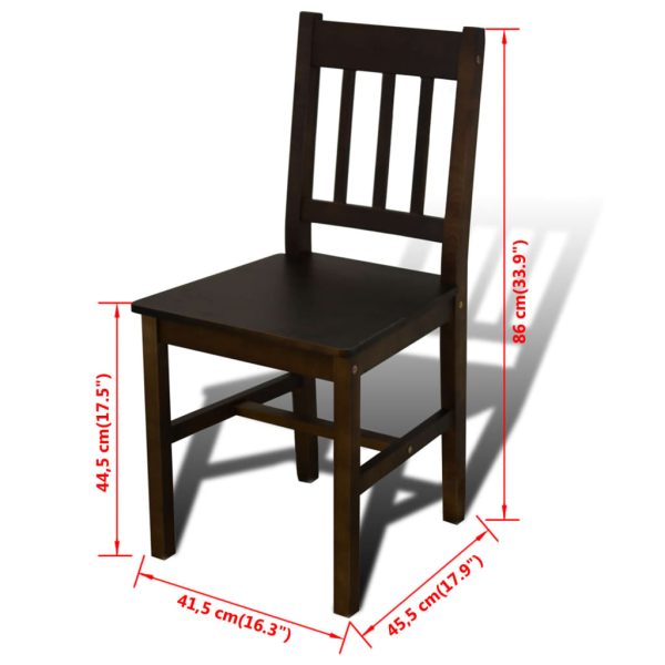 Conjunto Mesa com 4 Cadeiras / Madeira - Marrom - Image 6