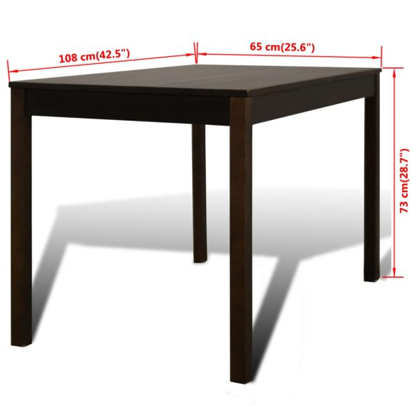 Conjunto Mesa com 4 Cadeiras / Madeira - Marrom - Image 7
