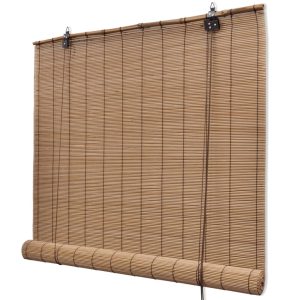 Estore de enrolar 80 x 160 cm bambu castanho