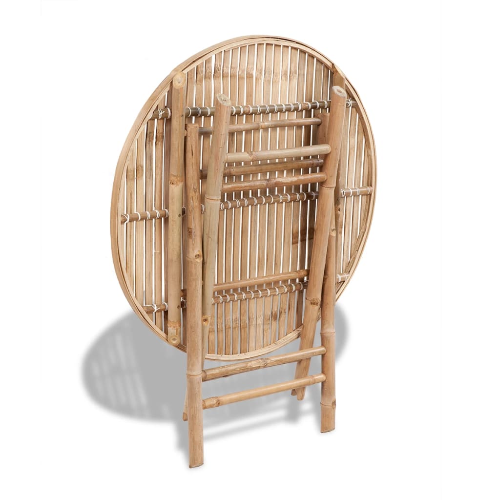 5 pcs conjunto de jantar dobrável p/ exterior bambu - Image 5