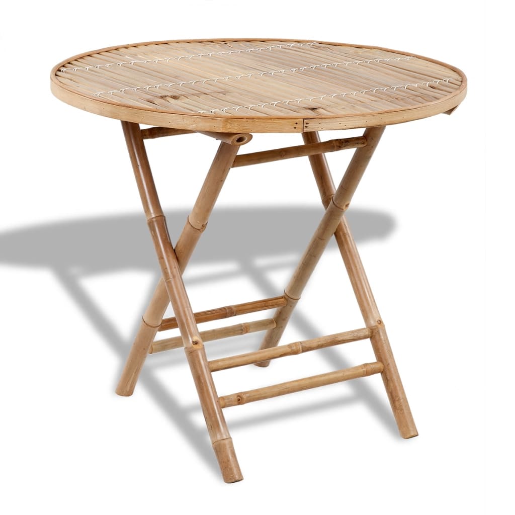 5 pcs conjunto de jantar dobrável p/ exterior bambu - Image 7