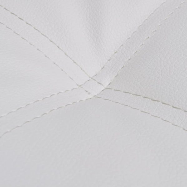 Chaise longue com almofada couro artificial branco - Image 5