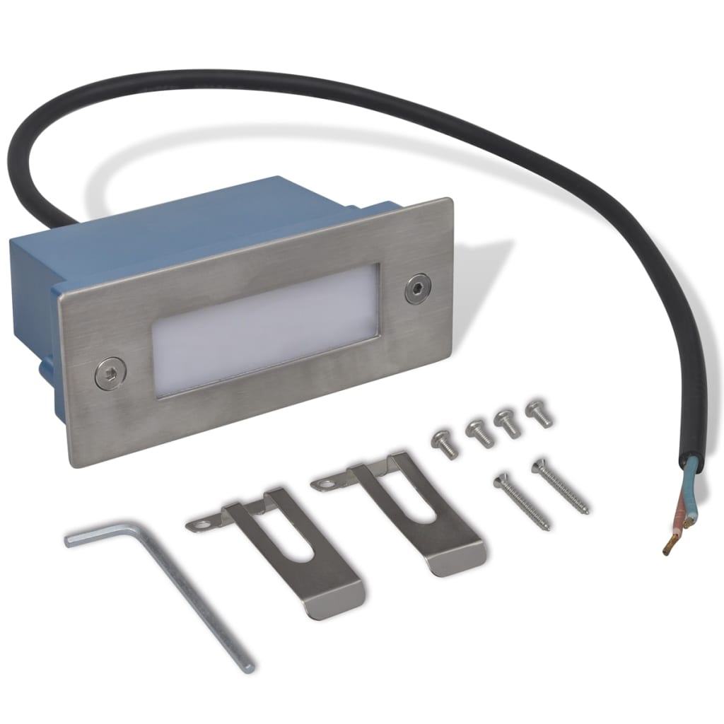 Luzes LED embutidas para escadas 12 pçs 44x111x56 mm - Image 5