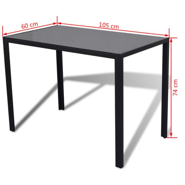 Conjunto mesa de jantar 5 pcs preto e branco - Image 7