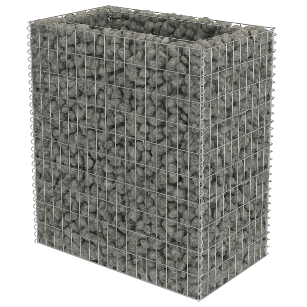 Canteiro elevado/cesto gabião 90x50x100 cm aço galvanizado - Image 2