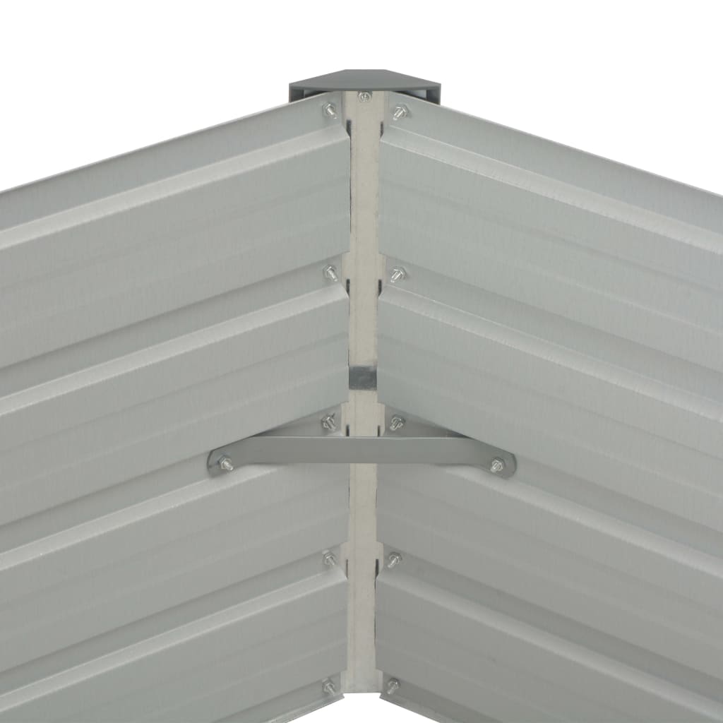 Canteiro jardim elevado 129x129x45 cm aço galvanizado antracite - Image 5
